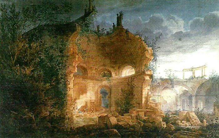 joseph michael gandy architectural ruins Norge oil painting art